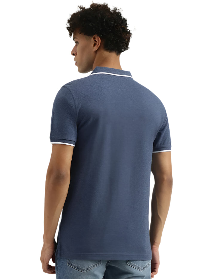 MEN'S REGULAR JOHNY COLLAR SOLID T-SHIRT