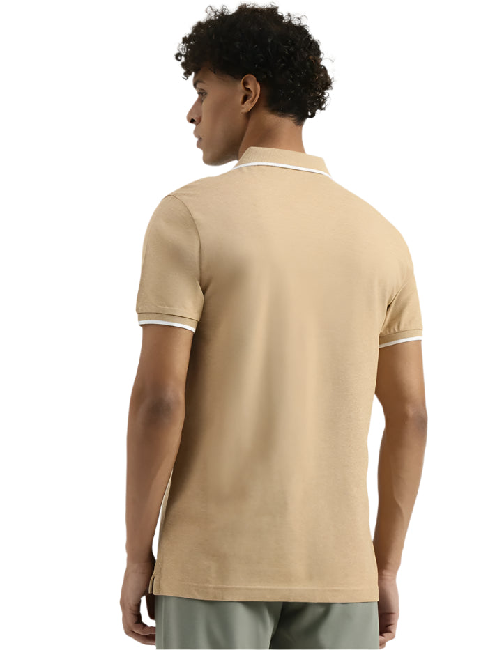 MEN'S REGULAR JOHNY COLLAR SOLID T-SHIRT