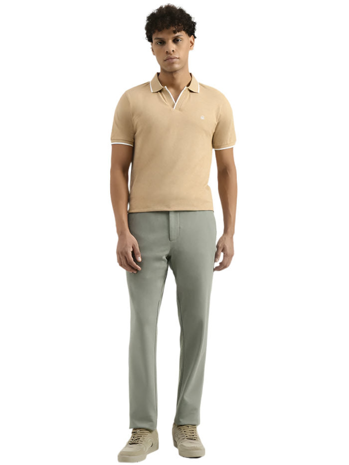 MEN&#39;S REGULAR JOHNY COLLAR SOLID T-SHIRT