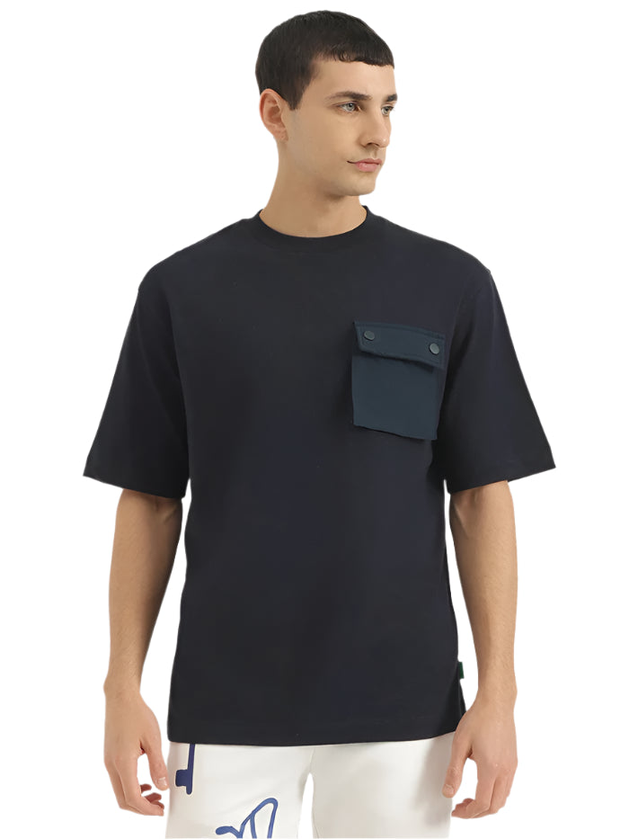 MEN'S OVERSIZED FIT ROUND NECK SOLID T-SHIRT
