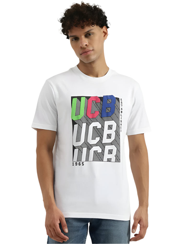 MEN'S RELAXED ROUND NECK GRAPHIC PRINT T-SHIRT