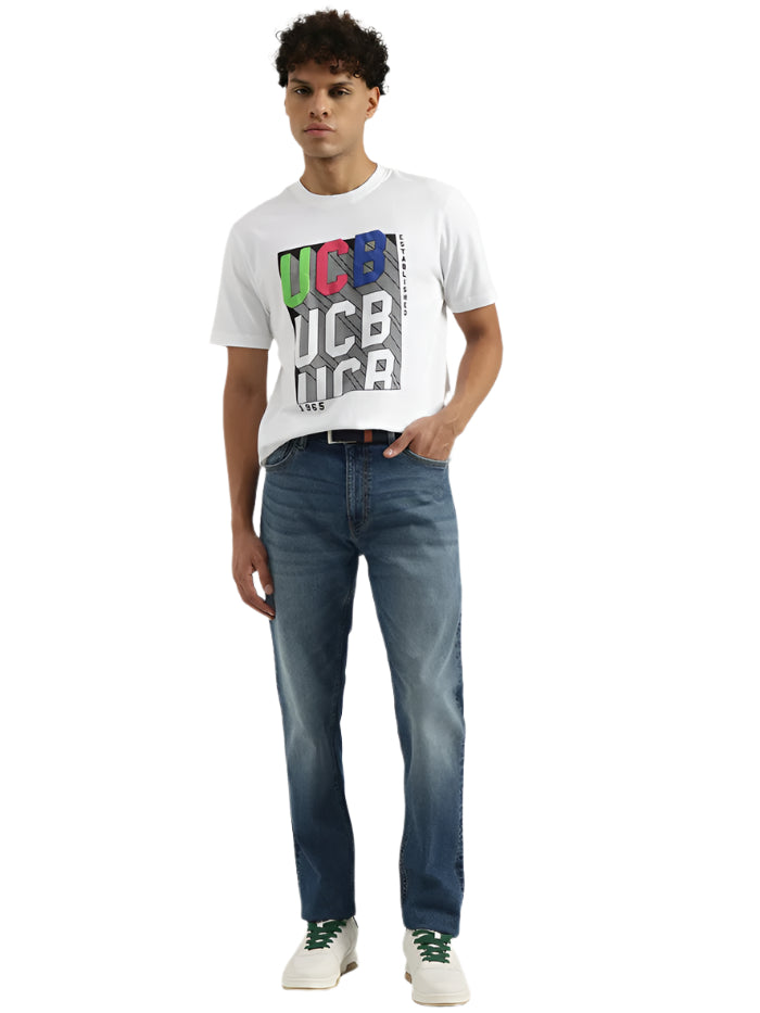 MEN&#39;S RELAXED ROUND NECK GRAPHIC PRINT T-SHIRT