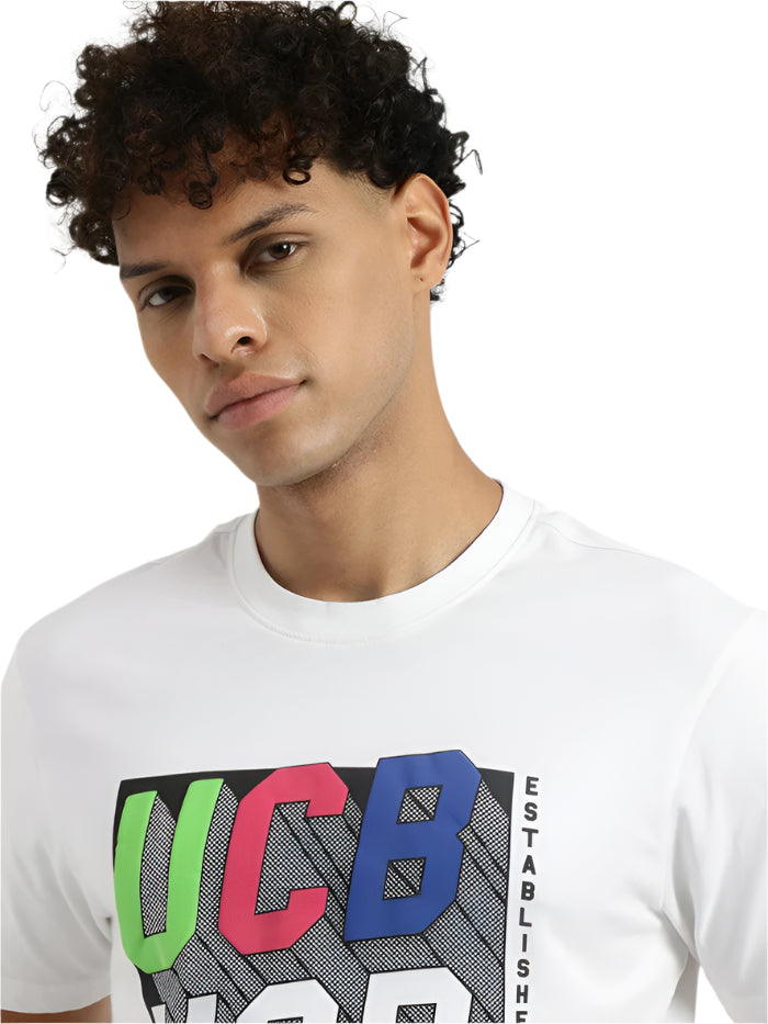 MEN&#39;S RELAXED ROUND NECK GRAPHIC PRINT T-SHIRT