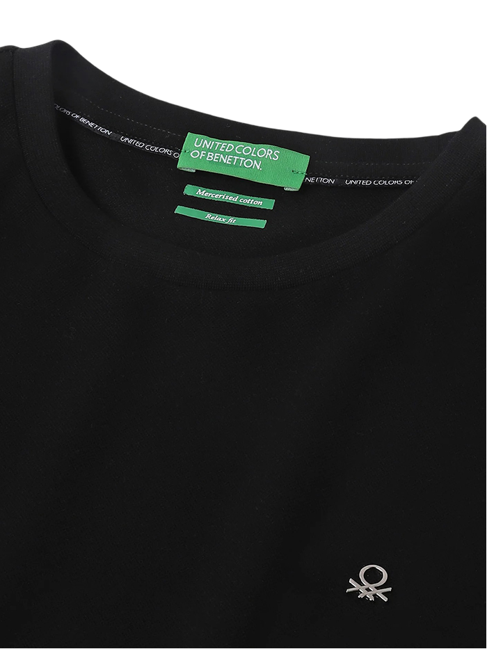 MEN&#39;S RELAXED FIT ROUND NECK STRIPED T-SHIRT