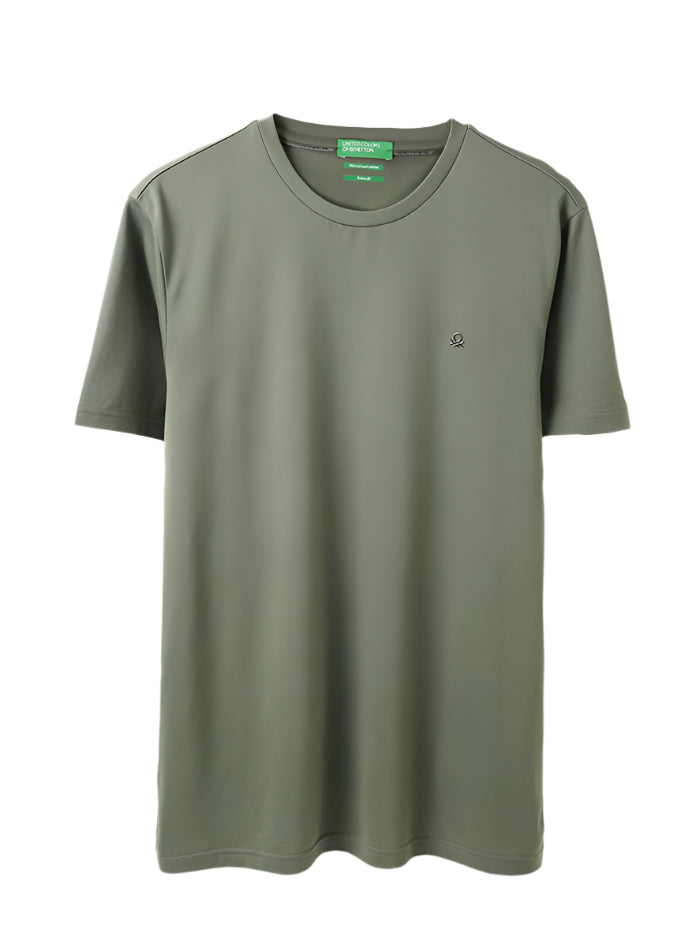 MEN&#39;S RELAXED FIT ROUND NECK SOLID T-SHIRT