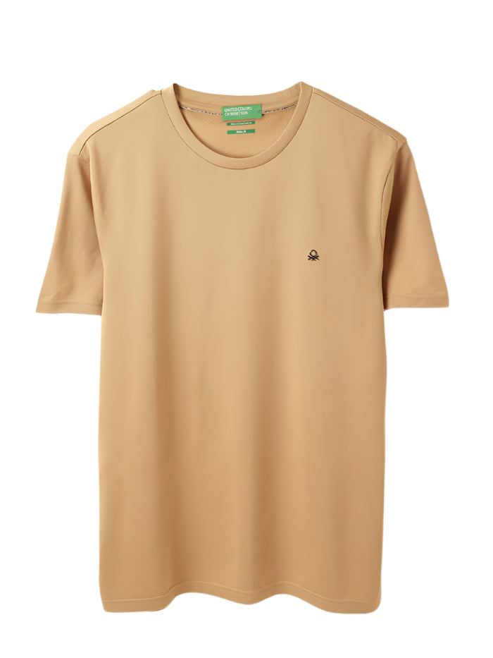 MEN&#39;S RELAXED FIT ROUND NECK SOLID T-SHIRT