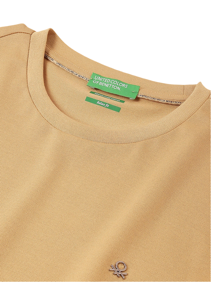 MEN&#39;S RELAXED FIT ROUND NECK SOLID T-SHIRT