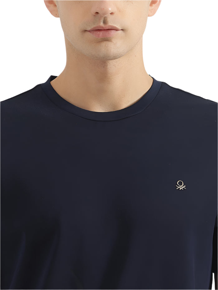 MEN&#39;S RELAXED FIT ROUND NECK SOLID T-SHIRT