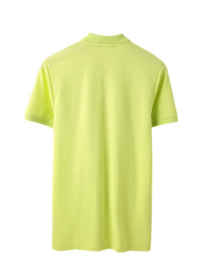 MEN&#39;S REGULAR FIT POLO NECK TEXTURED T-SHIRT