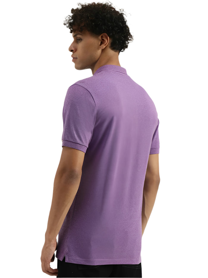 MEN'S REGULAR POLO NECK SOLID T-SHIRT