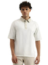 MEN&#39;S OVERSIZED POLO NECK SOLID T-SHIRT