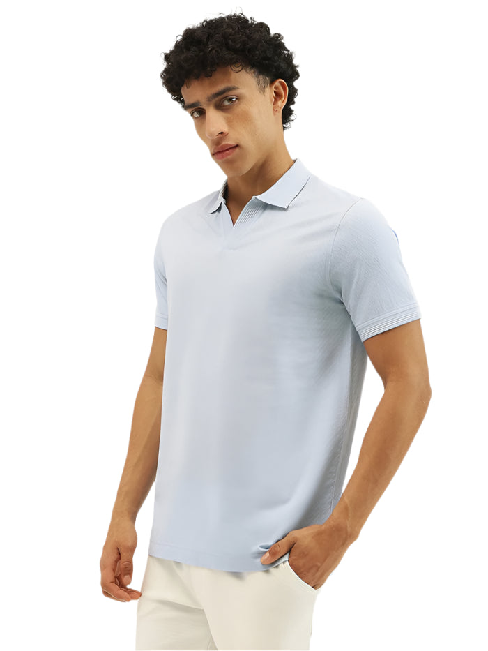 MEN'S RELAXED FIT JOHNY COLLAR CHEVRON / ZIG ZAG T-SHIRT