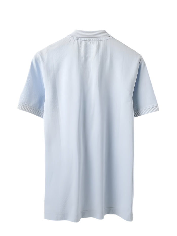 MEN&#39;S RELAXED FIT JOHNY COLLAR CHEVRON / ZIG ZAG T-SHIRT