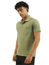 MEN&#39;S RELAXED FIT POLO NECK SOLID T-SHIRT