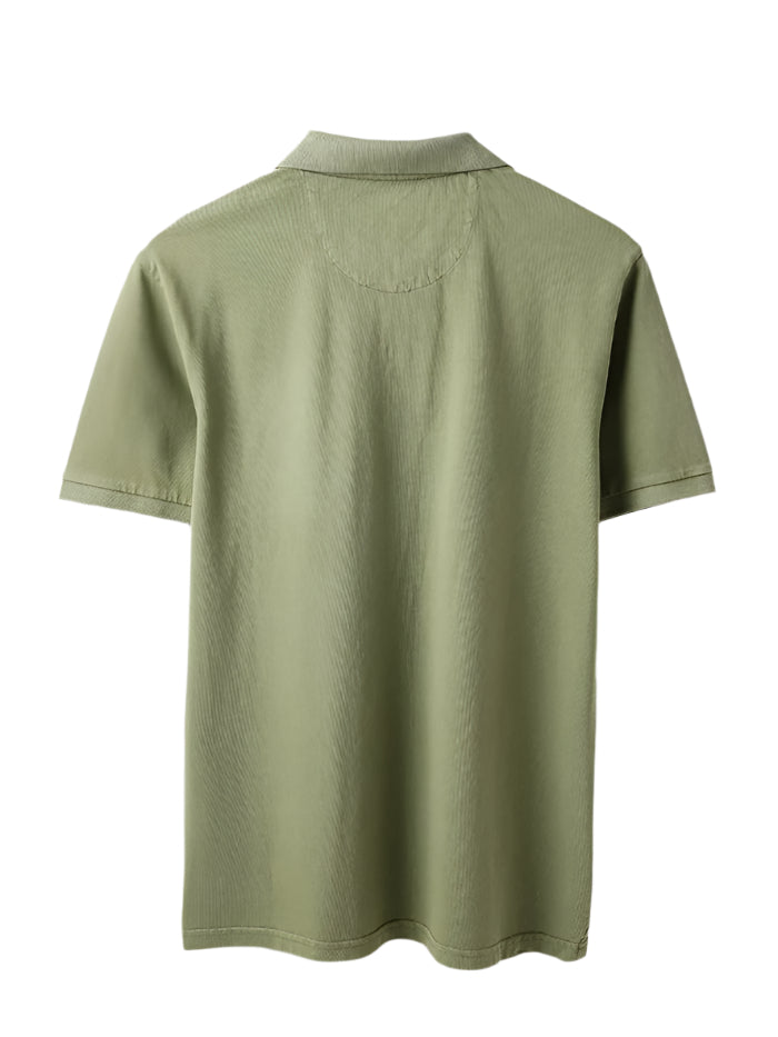 MEN&#39;S RELAXED FIT POLO NECK SOLID T-SHIRT