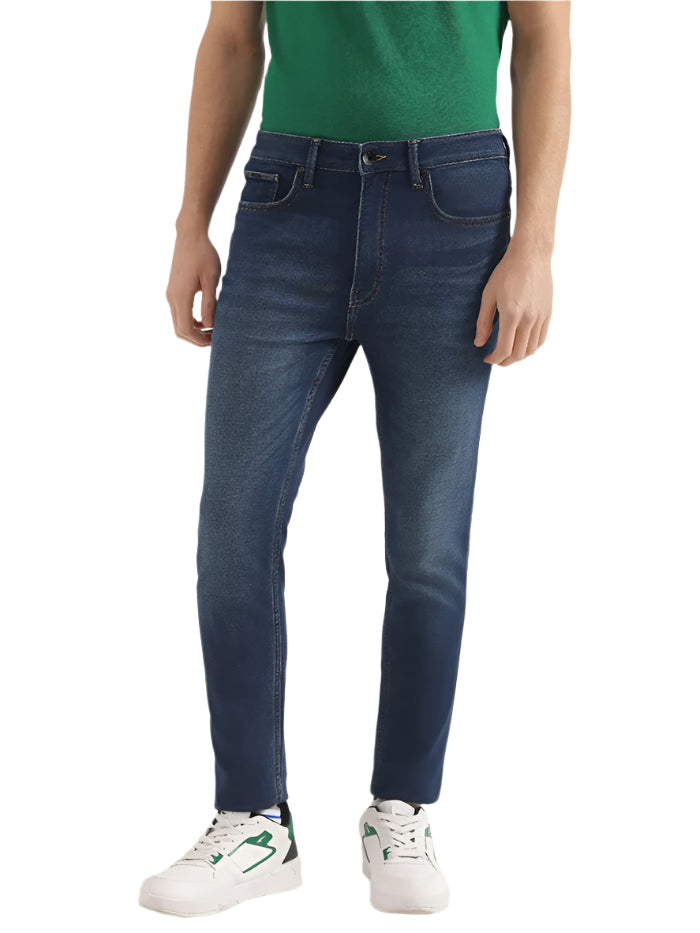 MEN'S SOLID LOW CROTCH FIT JEANS