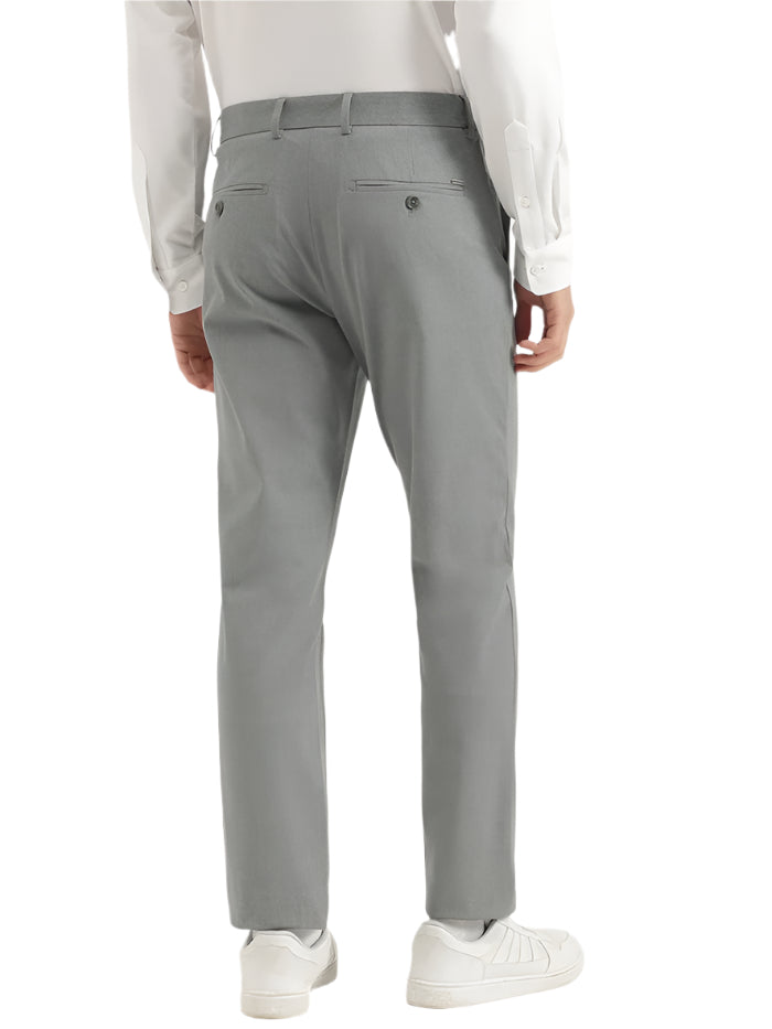 MEN'S SOLID SLIM FIT TROUSERS