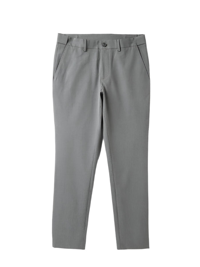 MEN&#39;S SOLID SLIM FIT TROUSERS