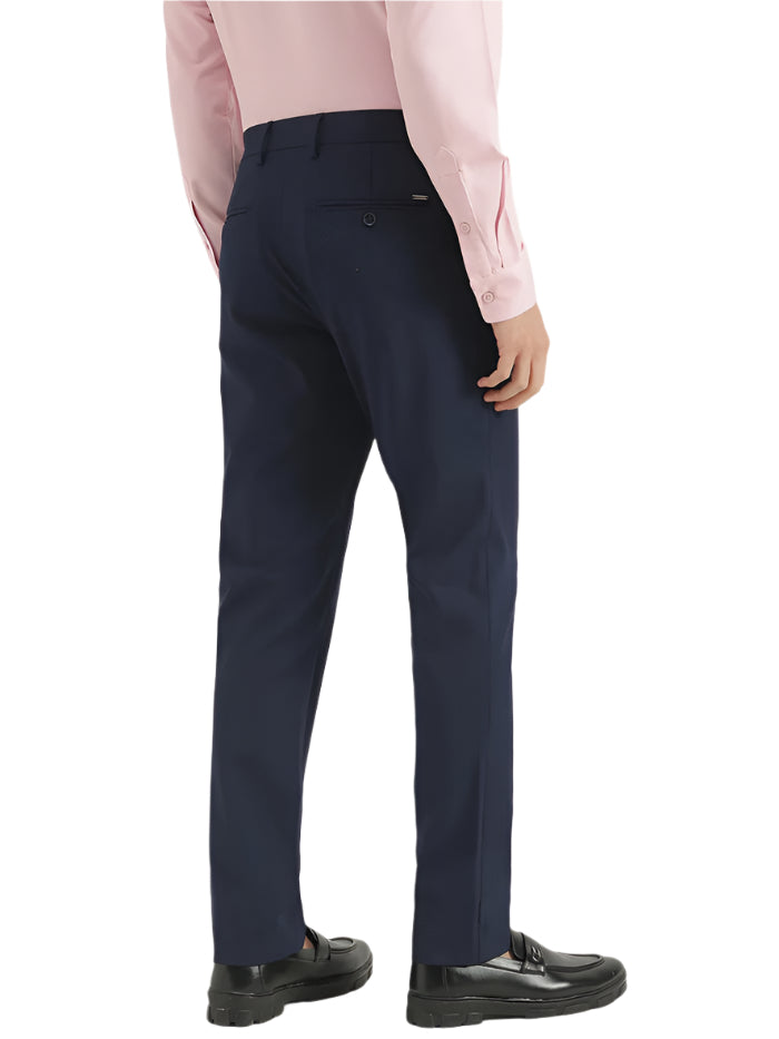 MEN'S SOLID SLIM FIT TROUSERS