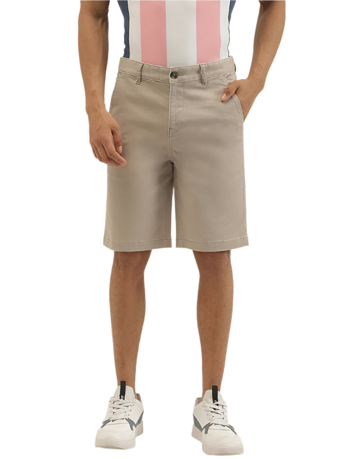 MEN'S SOLID SLIM FIT CHINO SHORTS