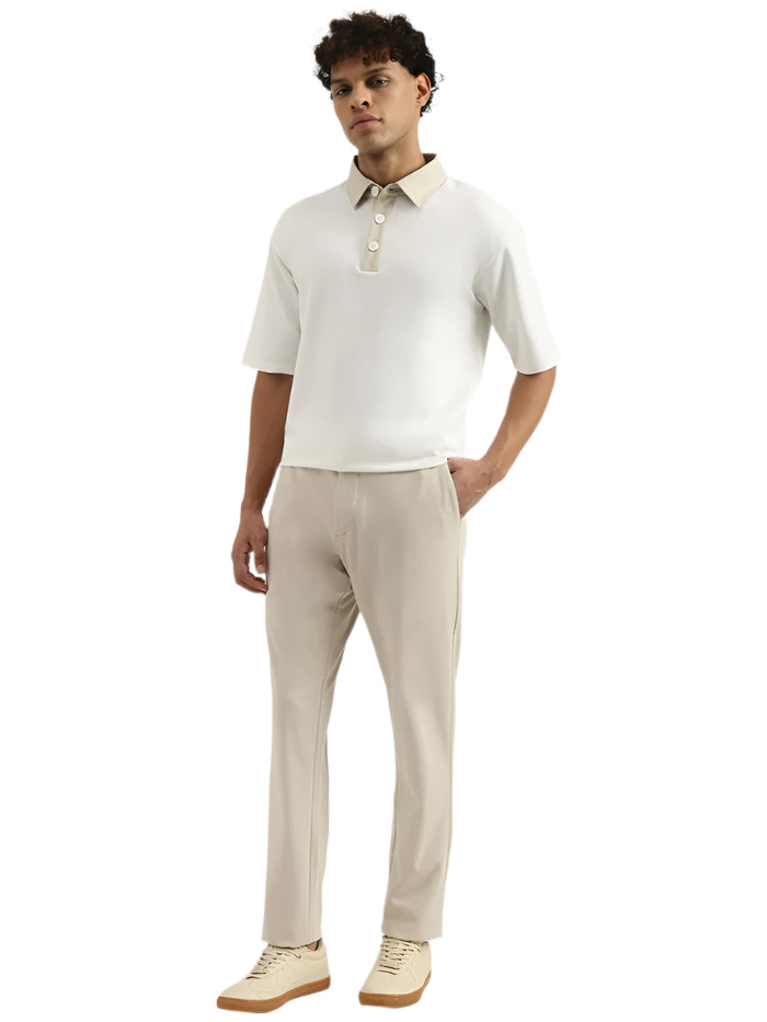 MEN&#39;S SOLID RELAXED TROUSER