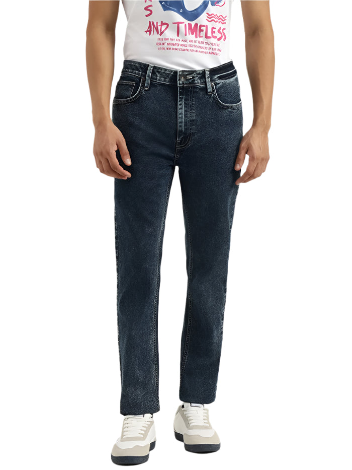 MEN'S WASHED LOW CROTCH JEANS