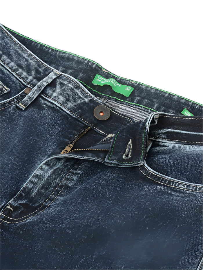 MEN&#39;S WASHED LOW CROTCH JEANS