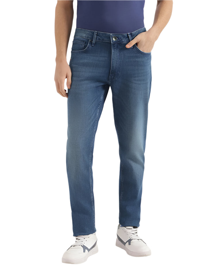MEN'S SOLID SLIM TAPERED FIT JEANS
