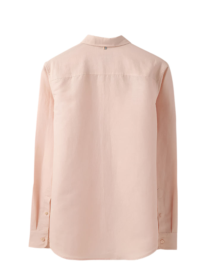 MEN&#39;S REGULAR FIT SPREAD COLLAR SOLID SHIRT