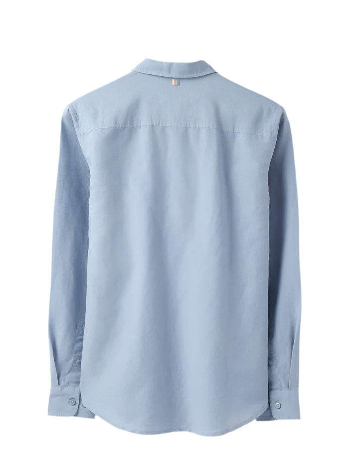 MEN&#39;S REGULAR FIT SPREAD COLLAR SOLID SHIRT