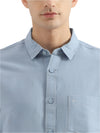 MEN&#39;S REGULAR FIT SPREAD COLLAR SOLID SHIRT