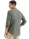 MEN&#39;S REGULAR FIT SPREAD COLLAR SOLID SHIRT