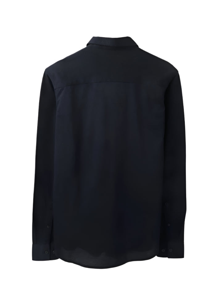 MEN&#39;S SLIM FIT SPREAD COLLAR STRIPED SHIRT