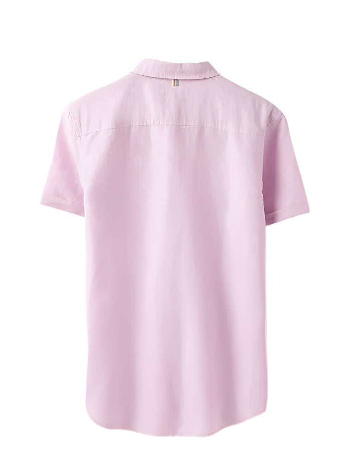 MEN&#39;S REGULAR FIT SPREAD COLLAR SOLID SHIRT