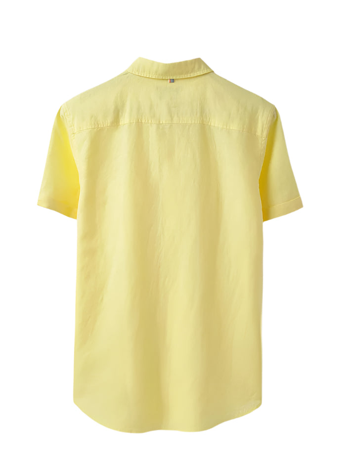 MEN&#39;S REGULAR FIT SPREAD COLLAR SOLID SHIRT