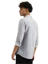 MEN&#39;S REGULAR SEMI-CUTAWAY GEOMETRIC PRINT SHIRT