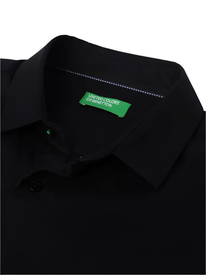 MEN&#39;S REGULAR SPREAD COLLAR SOLID SHIRT