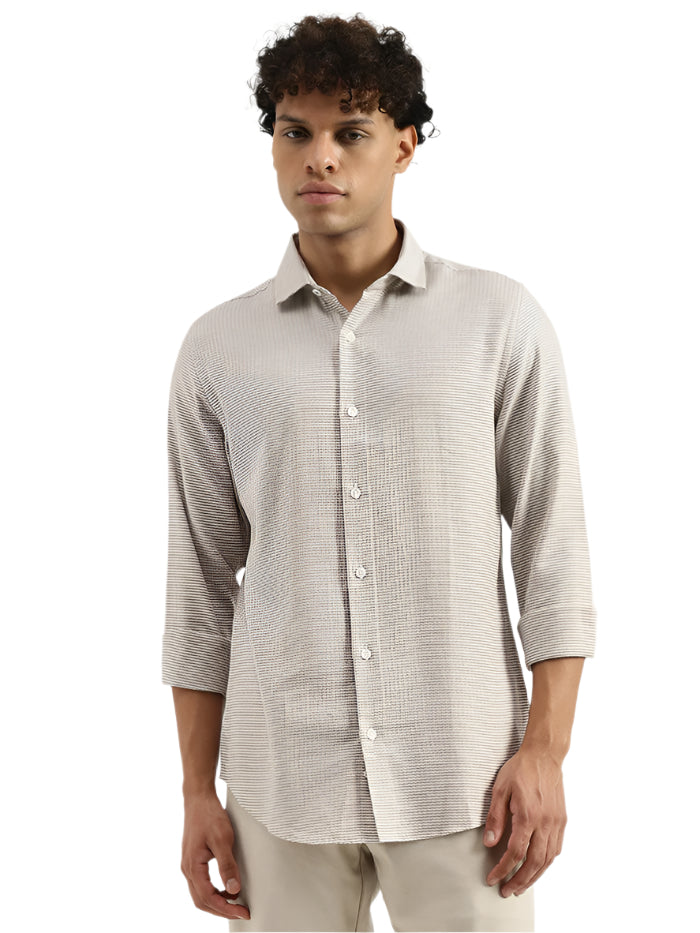 MEN'S REGULAR SEMI-CUTAWAY PRINTED SHIRT