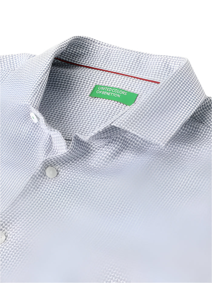 MEN&#39;S REGULAR SEMI-CUTAWAY PRINTED SHIRT