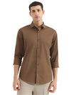 MEN&#39;S SLIM FIT SPREAD COLLAR SOLID SHIRT