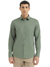 MEN&#39;S SLIM FIT SPREAD COLLAR SOLID SHIRT