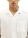 MEN&#39;S OVERSIZED FIT RESORT COLLAR SOLID SHIRT
