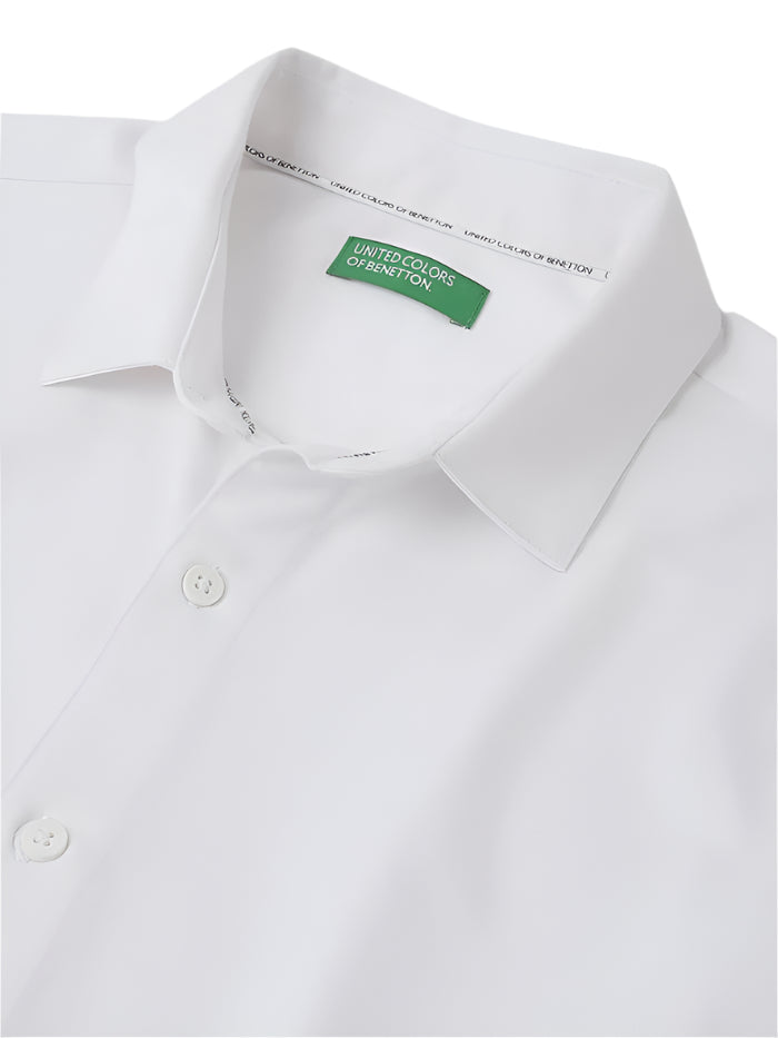 MEN&#39;S SLIM FIT SPREAD COLLAR SOLID SHIRT