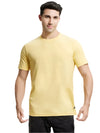 Men&#39;s Super Combed Cotton Rich Round Neck Half Sleeve Corn Silk T-Shirt