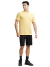 Men&#39;s Super Combed Cotton Rich Round Neck Half Sleeve Corn Silk T-Shirt