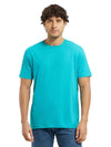 Men&#39;s Super Combed Cotton Rich Round Neck Half Sleeve Deep Atlantis T-Shirt