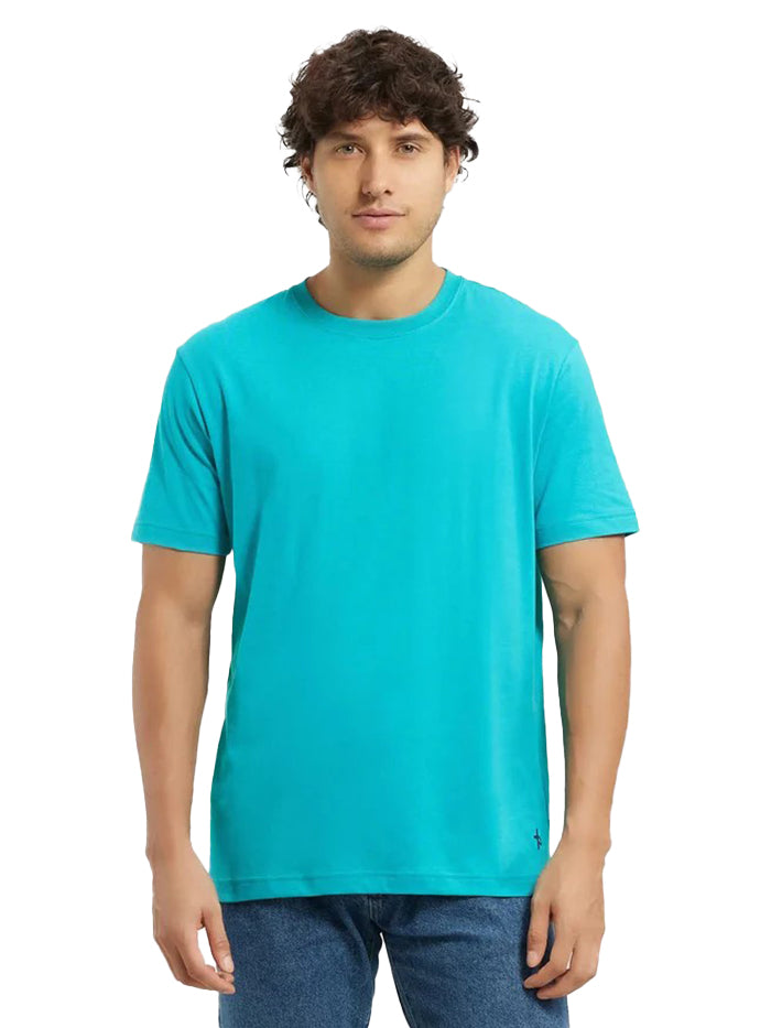 Men's Super Combed Cotton Rich Round Neck Half Sleeve Deep Atlantis T-Shirt