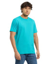 Men&#39;s Super Combed Cotton Rich Round Neck Half Sleeve Deep Atlantis T-Shirt