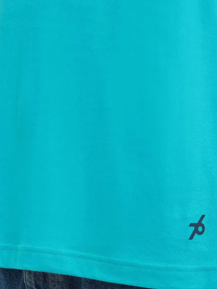 Men&#39;s Super Combed Cotton Rich Round Neck Half Sleeve Deep Atlantis T-Shirt