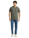 Men&#39;s Super Combed Cotton Rich Round Neck Deep Olive Half Sleeve T-Shirt